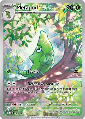 pokemon metapod card 151 PokeArtica AI Artwork Custom Card