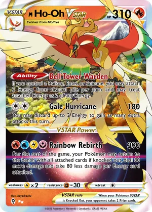 ho oh pokemon card rainbow Ho-oh GX