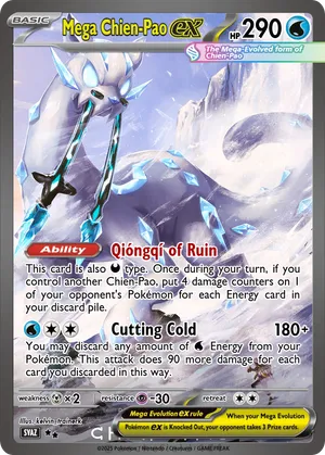 chien pao pokemon card value Chien-Pao ex - 242/091 - Paldean Fates RarityDouble Rare Hit Points220 HP Water Pokemon - Chien-Pao ex 061/193
