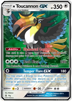 toucannon pokemon card Toucannon RARE Pokemon TCG Card 108/149