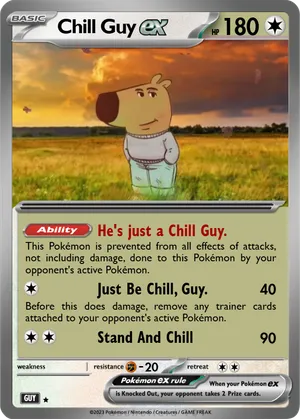 chill guy pokemon card Pokemon chill guy 5