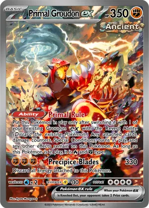 primal pokemon cards Mega Primal Groudon Pokemon Card Holographic Credit Card Skin
