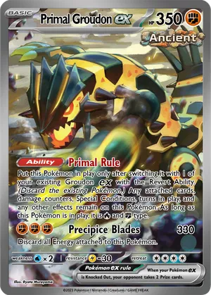 shiny primal groudon pokemon card Primal Groudon EX (Omega - 151 Full Art) - XY - Primal Clash