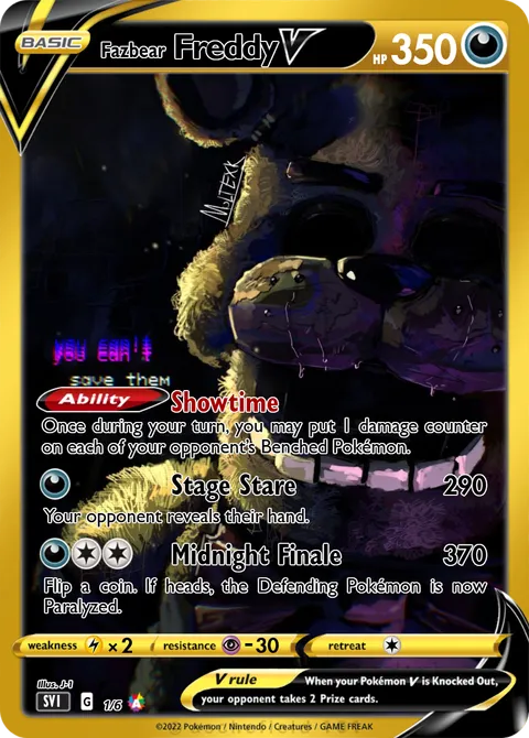 golden freddy pokemon card Five Nights at Freddy's Office Set Pokémon Card Maker