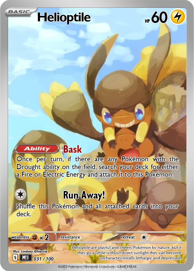 pokemon helioptile card Helioptile