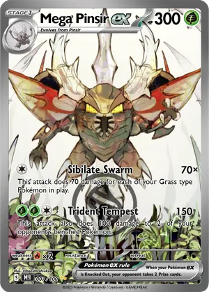 pokemon card mega pinsir Shiny or Non Shiny Pokmon Let's Go Pikachu Eevee Level Shiny Living Dex Mega Pinsir ex (Mega Rising