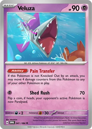 veluza pokemon card Veluza 192/182 SV04: Paradox Rift Holo for sale online