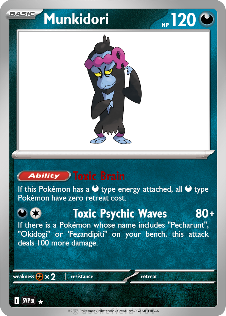 munkidori pokemon card Pokemon 2024 SV6 Mask Of Change Munkidori Art Rare Holo Card #107/101