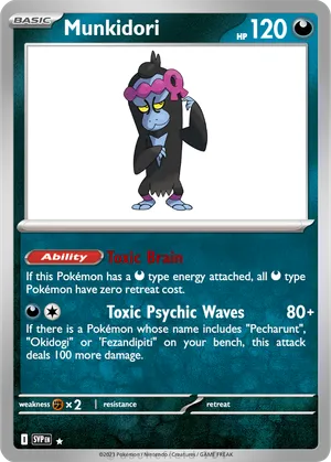 munkidori pokemon card Pokemon 2024 SV6 Mask Of Change Munkidori Art Rare Holo Card #107/101