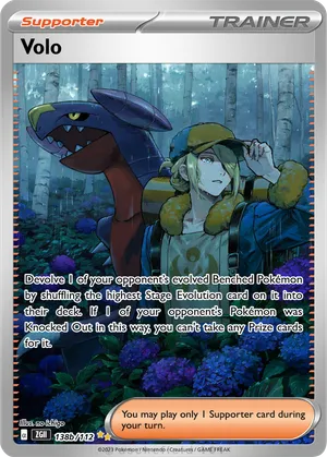 volo pokemon card Volo 196/196 Lost Origin Full Art Trainer Ultra Rare Pokemon TCG Card NM/MINT
