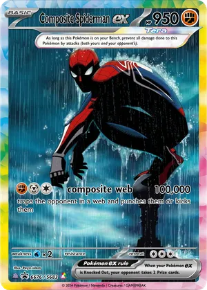 spiderman pokemon card Custom Pokemon Card Spider-mander (spider-man Charmander)