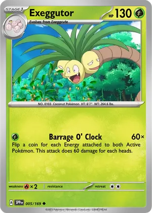 coconut pokemon card coconut pokemon card Exeggutor - 003/191