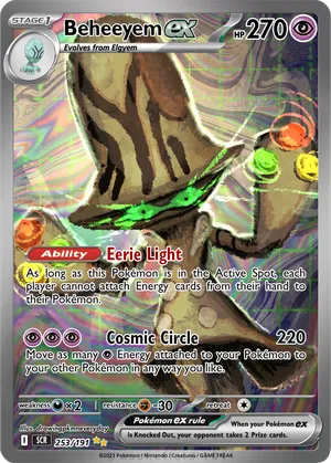 beheeyem pokemon card Pokemon Card Elgyem Beheeyem AR set 126 127/086 sv11B Black Bolt Japanese