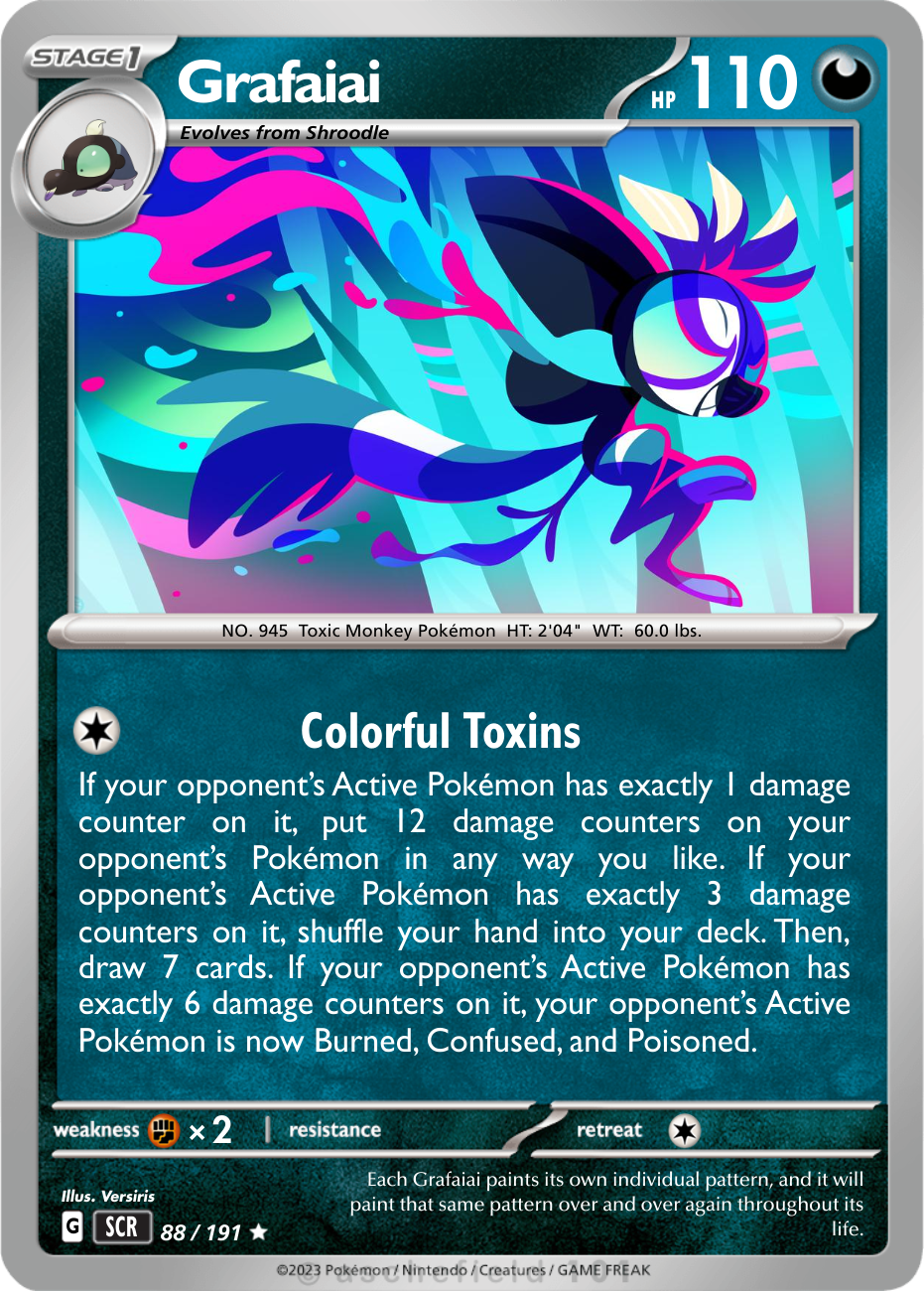 grafaiai pokemon card Grafaiai Holographic Pokmon TCG Pocket Self Made Card - Sharp Details!