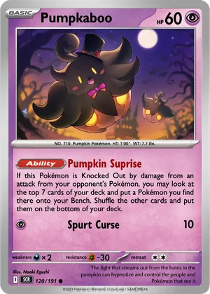 pumpkaboo pokemon card Pumpkaboo 076/203 Non Holo Trick or Trade Halloween Pokemon Card L6471*