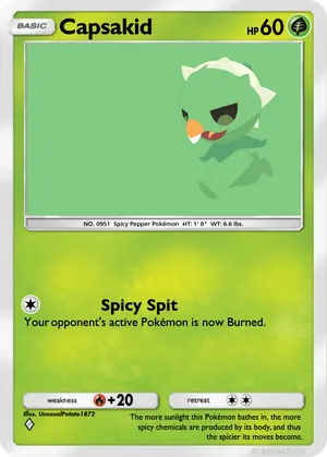 capsakid pokemon card Capsakid 024/072 - Shiny Treasure ex