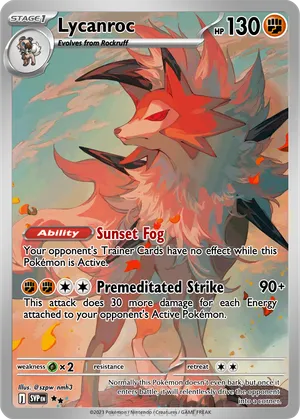 pokemon lycanroc dusk card V & Vmax - Evolving Skies - Ultra Rare Lot Colorless Dangerous Rogue (20+) This attack does 20 more damage for each of your opponents Benched Pokmon Lycanroc GX #SV67 Prices |