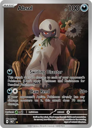 absol pokemon card ex 135/197 Double Rare - Obsidian Flames Colorless Slash (80) Weakness Grass 2 Resistance None None Retreat Cost Pokemon Diamond & Pearl Secret
