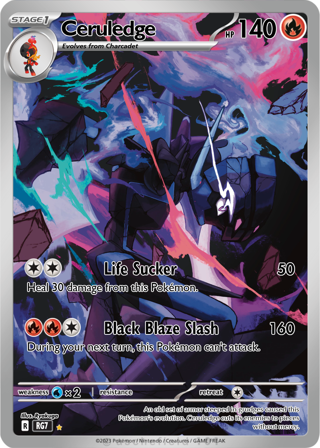 ceruledge pokemon card full art - 197/191 - Surging Sparks [Fighting] PSA 10 GEM MINT JAPANESE