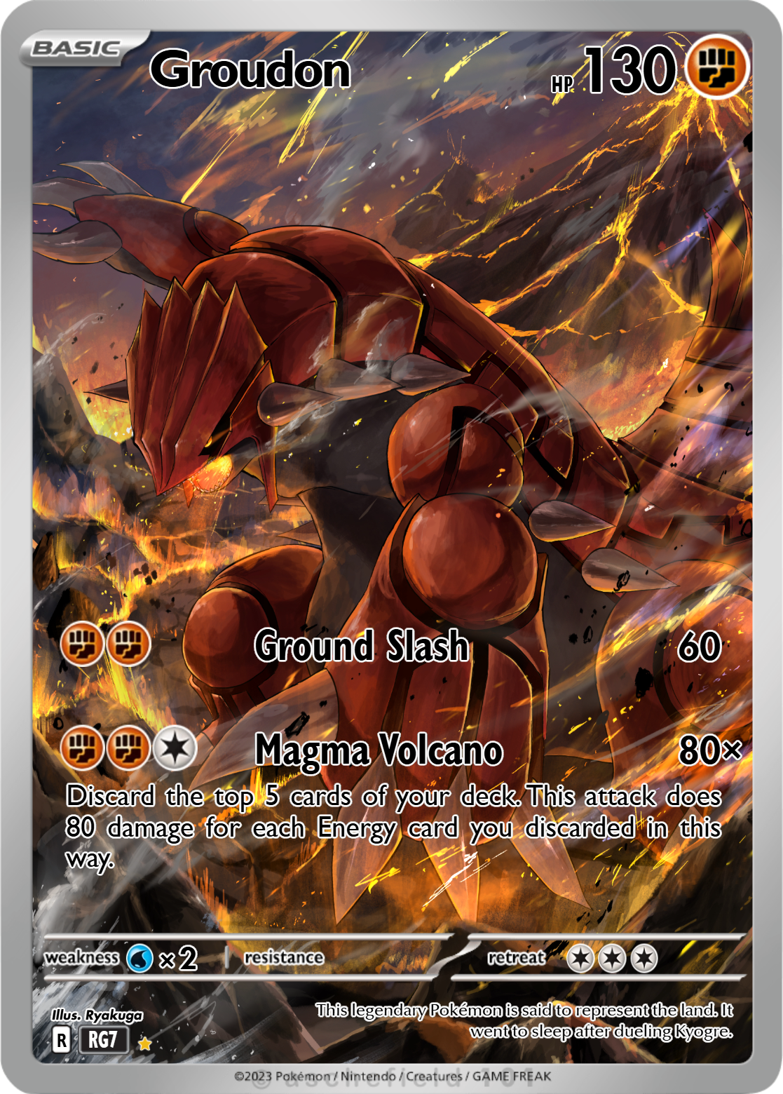 volcano pokemon card ACE 9 - Primal Groudon EX - 040/070 - Gaia this card is the perfect way to showcase your collection. Hippowdon 2014 Japanese XY: Gaia