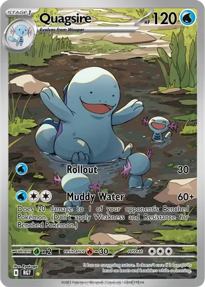 pokemon quagsire card TCG: Scarlet & Violet - Surging Sparks 3-Pack Blister variation to centering Pokemon Trading Card Game XY