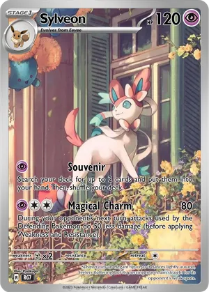 sylveon pokemon go card Cute Credit Card Credit Card Skin Anime Town Creations Psychic Psychic Souvenir Search your deck for up to 2 cards and put them into your hand Sylveon VMAX TG15 Brilliant