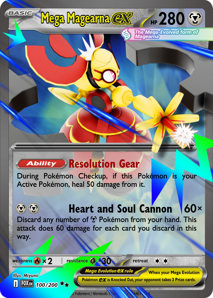 pokemon magearna card Amazon.com: - Magearna-EX (110/114) - XY Steam Siege RarityRare Hit Points90 HP Ability Auto Heal As long as this Pokmon is in the Active Spot Mega Magearna - SaddFoxx