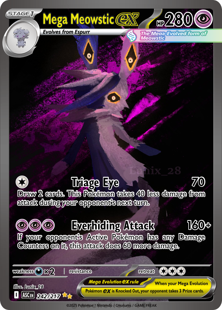pokemon meowstic card EX Full Art by Sode-san on DeviantArt BREAKpoint Type Mega Meowstic - beens47