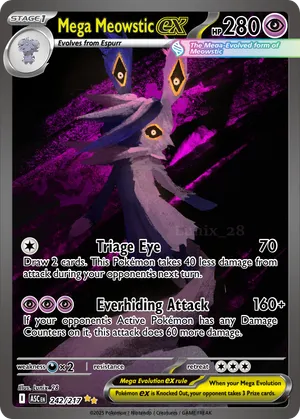 pokemon meowstic card EX Full Art by Sode-san on DeviantArt BREAKpoint Type Mega Meowstic - beens47