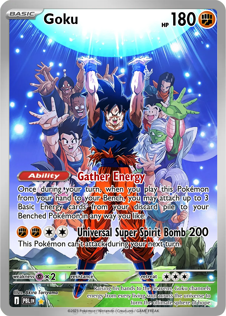 goku pokemon cards Goku's Lucario V Custom Card Mint / near mint condition trading card Son Goku : CLASH OF