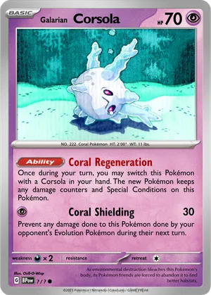 galarian corsola pokemon card Rebel Clash 078/192 Galarian Corsola