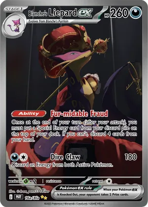 pokemon liepard card V 104/198 Near Mint Chilling Reign Singles Pokemon Phantom Forces Uncommon Liepard