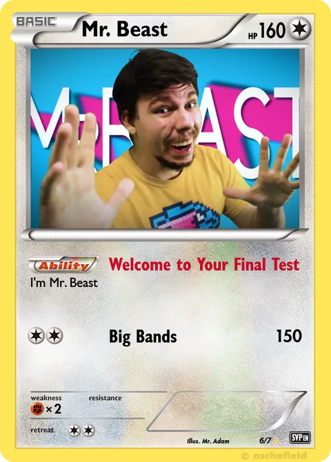 mr beast pokemon card Pokemon mr beast 127