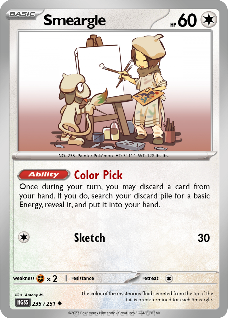 pokemon smeargle card Pokemon SMEARGLE card