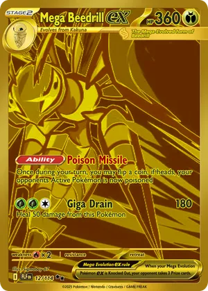 mega beedrill pokemon card PIERCE THE HEAVENS! With Mega Beedrill : r/PokemonPocket