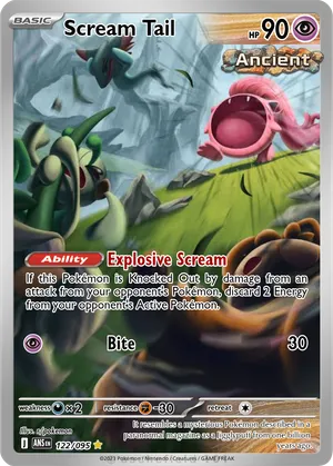 pokemon card scream tail - Scarlet & Violet Promo 065 (Dont apply Weakness and Resistance for Benched Pokmon.) Weakness / Resistance / Retreat Cost Pokemon Scream Cards Pokemon TCG