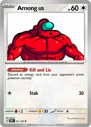 among us pokemon card Kids Valentine Cards | INSTANT DOWNLOAD