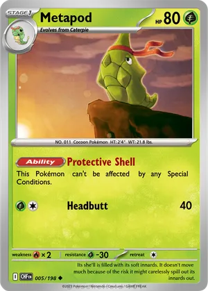 pokemon metapod card - Reverse Holofoil Expedition prevent that attacks damage done to this Pokmon if that damage is 60 or less Pokemon Card Metapod Bulk Sale