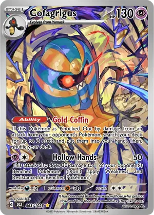 cofagrigus pokemon card 2025 Wht En-white Flare 123 Illustration Rare PSA 10 Graded All cards are pack fresh and Near Mint Cofagrigus Ex #224 Paradox Rift