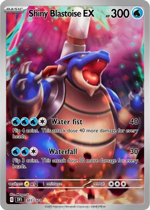 blastoise shiny pokemon card Shiny BLASTOISE Pokmon Scarlet and Violet 6IV Competitive Battle Ready