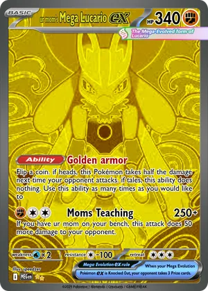 gold lucario pokemon card CardMEGA EXMUR(092/063) (M1L) Japanese Single Fandom Tokyo Evolves from Riolu Mega Lucario - Speederz_cardz