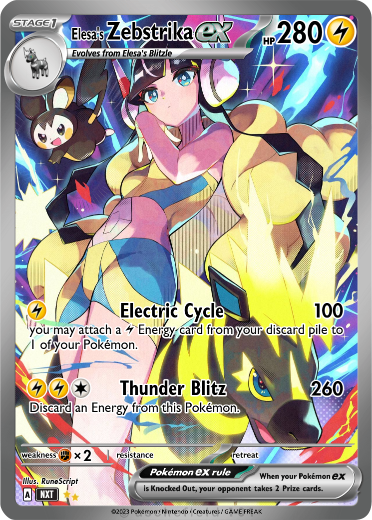 pokemon card zebstrika Bleecker Trading board games and accessories Stage 1 Zebstrika HP 130