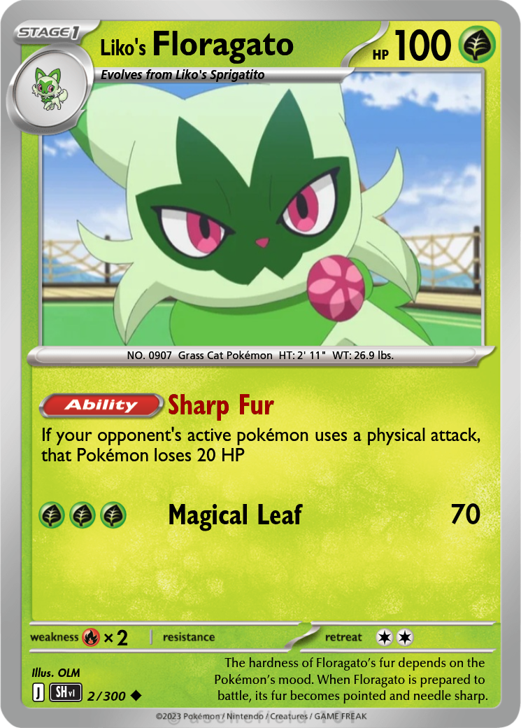 floragato pokemon card The item may be similar but not exactly the same as the image (e.g Floragato JP Pokemon Card CGC