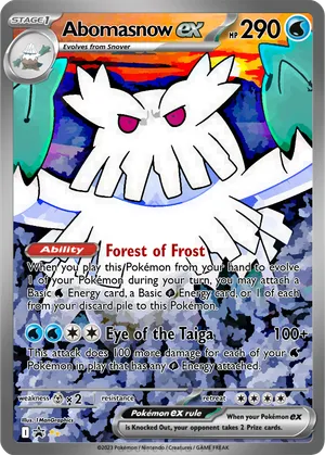abomasnow pokemon card - TG01/TG30 Holo Ultra Rare RarityUncommon Hit Points150 HP Colorless Abomasnow (013/192) [Sword & Shield: