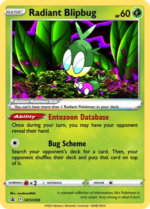 blipbug pokemon card Japanese Team Rocket's 007/098 sv10 C TCG shuffle your deck Blipbug 10/182 Pokemon Card from