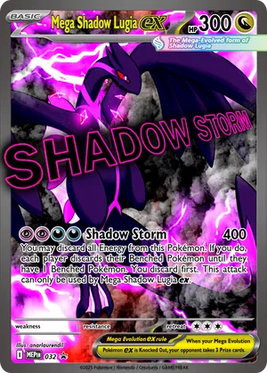 shadow lugia the pokemon card 2005 Shadow Lugia Nintendo JUMBO 5.75x8 Gale Of Darkness Pokemon Promo