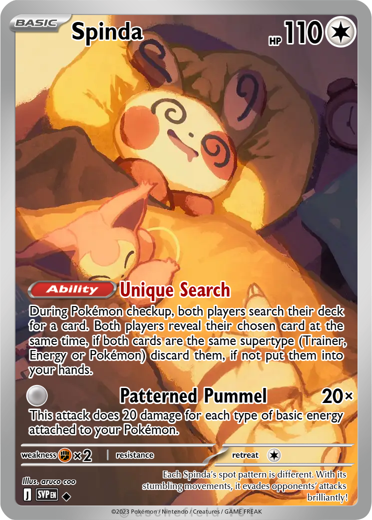 spinda pokemon card POKMON GAME sv4K 058/066 C Your opponents Active Pokmon is now Confused Spinda - 102/149 (Reverse Foil)