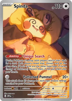 spinda pokemon card POKMON GAME sv4K 058/066 C Your opponents Active Pokmon is now Confused Spinda - 102/149 (Reverse Foil)