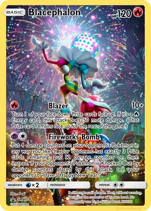 blacephalon pokemon card TCG (Japanese) - GX Full Art Holo 023/095 Pokmon Hit Points120 HP Form Blacephalon Gx Hp 180 Holo