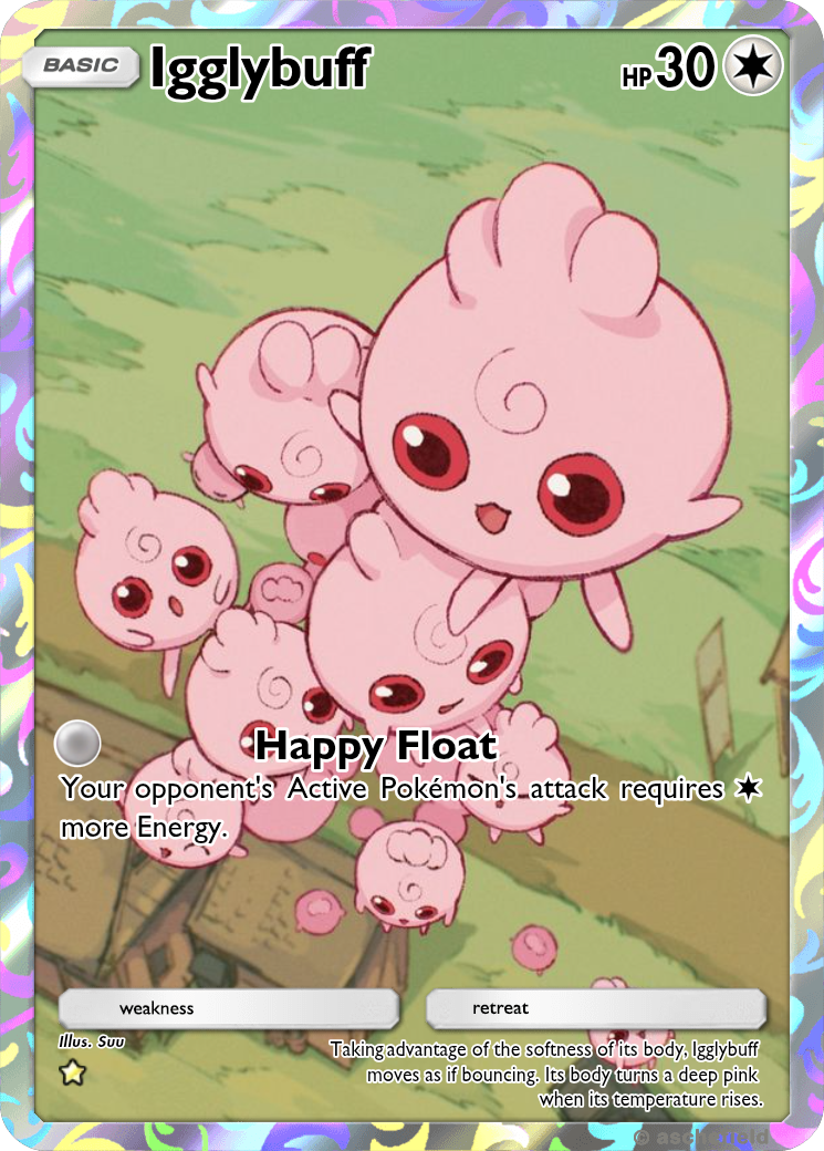 pokemon igglybuff card Vintage Rare Colorless Colorless Energy Heal Choose 1 of your Pokémon with an Energy card attached to it Cute Pokemon Togegi & Cleffa